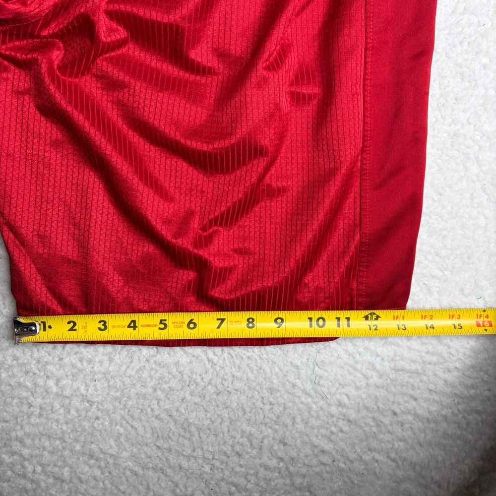 Nike Basketball Shorts Mens Large Red Mesh dazzle shiny baggy Swoosh Y2K  L - Picture 6 of 7